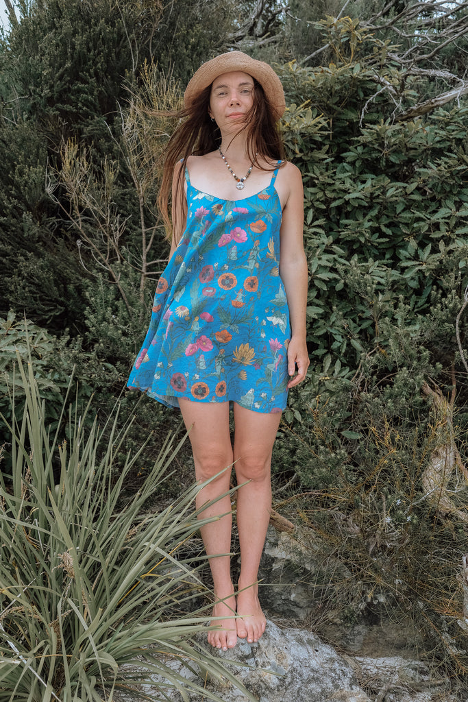 Lucia Mini Dress - Nymphs - Azure